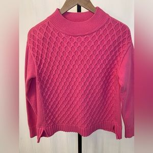 Talbots Cotton Blend Cropped cable Knit Sweater